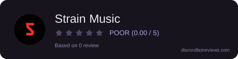 Rating widget preview for Strain Music