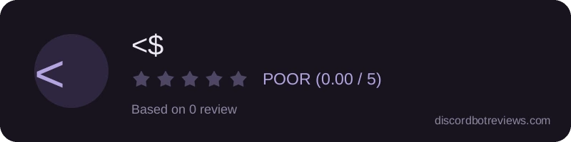 Rating banner for <$