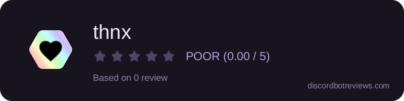 Rating widget preview for thnx