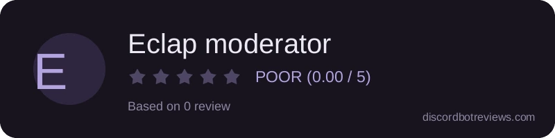 Rating widget preview for Eclap moderator 