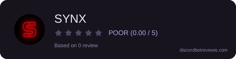 Rating widget preview for SYNX