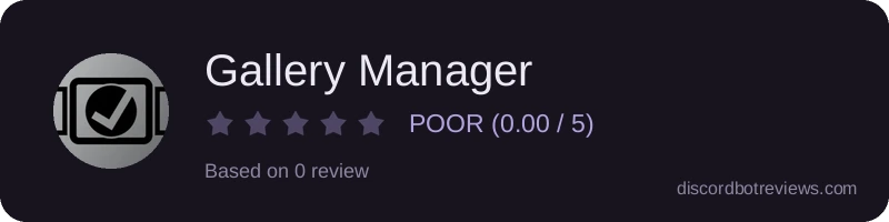 Rating widget preview for Gallery Manager