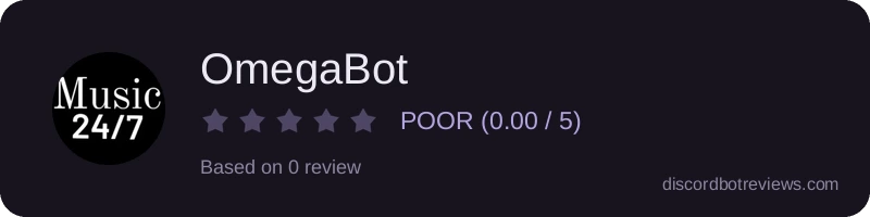 Rating widget preview for OmegaBot