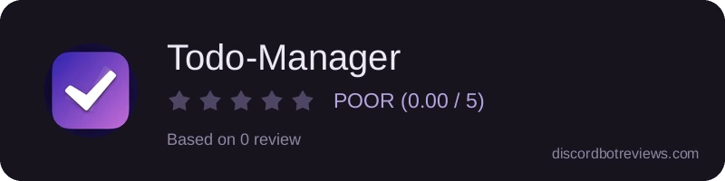Rating widget preview for Todo-Manager