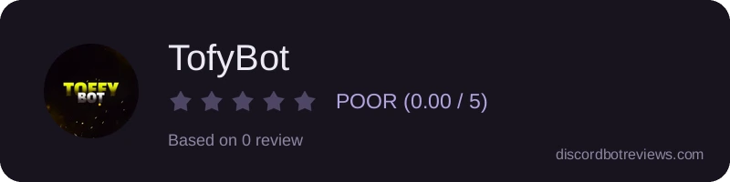 Rating widget preview for TofyBot