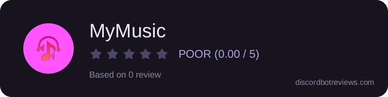 Rating widget preview for MyMusic
