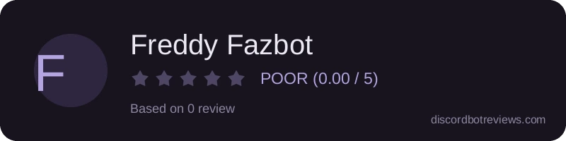Rating banner for Freddy Fazbot