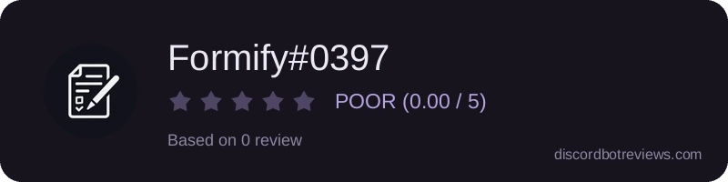 Rating widget preview for Formify#0397