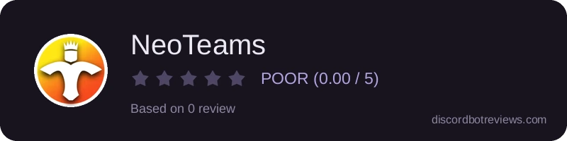 Rating widget preview for NeoTeams