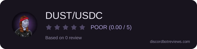 Rating widget preview for DUST/USDC