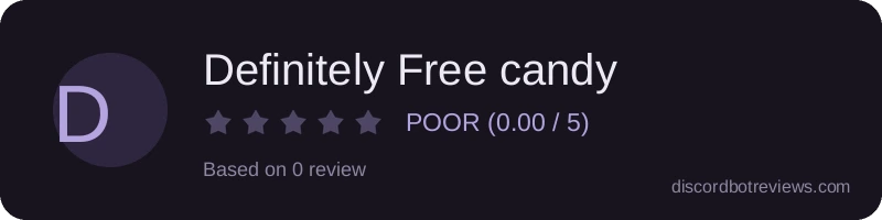 Rating widget preview for Definitely Free candy