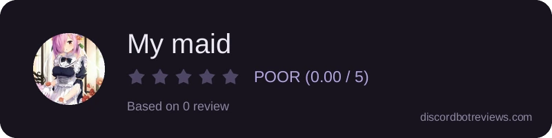 Rating widget preview for My maid