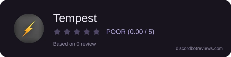 Rating widget preview for Tempest