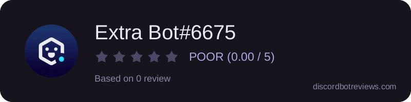 Rating widget preview for Extra Bot#6675