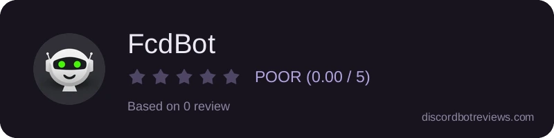 Rating widget preview for FcdBot