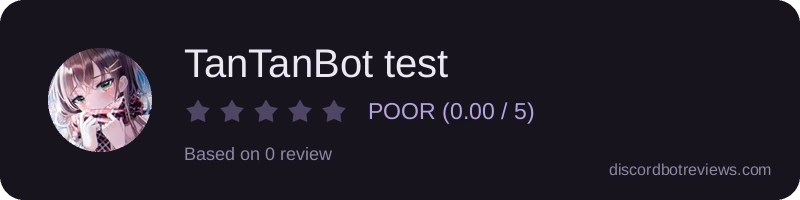 Rating widget preview for TanTanBot test