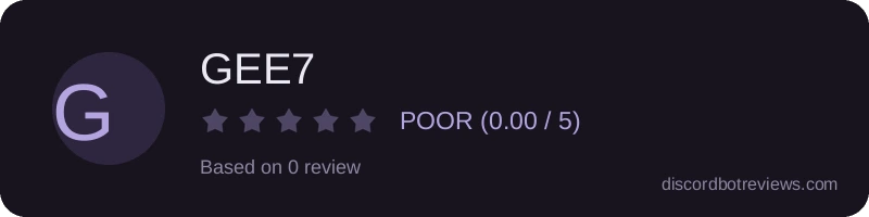 Rating banner for GEE7