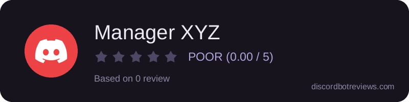 Rating banner for Manager XYZ