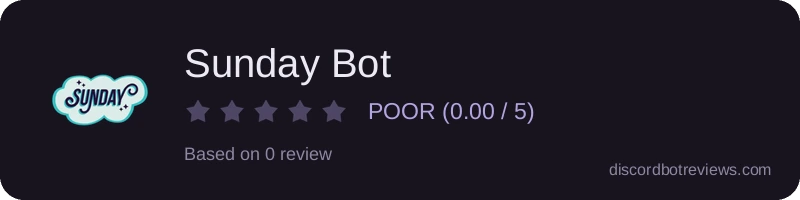 Rating banner for Sunday Bot