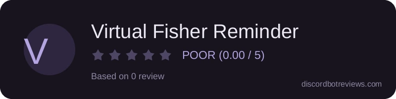 Rating widget preview for Virtual Fisher Reminder