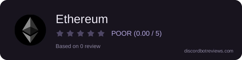 Rating widget preview for Ethereum