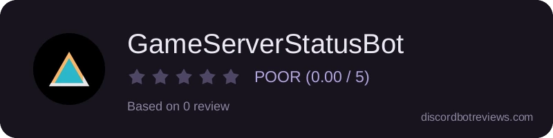 Rating widget preview for GameServerStatusBot
