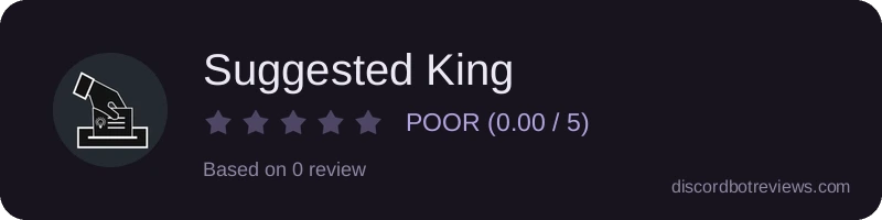Rating widget preview for Suggested King