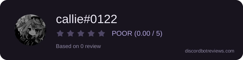 Rating widget preview for callie#0122