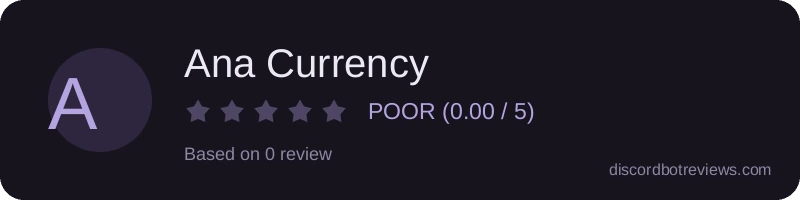 Rating widget preview for Ana Currency 