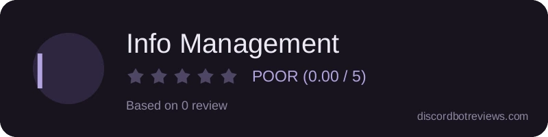 Rating widget preview for Info Management 