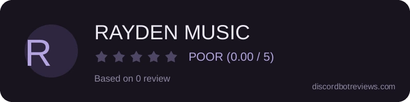 Rating widget preview for RAYDEN MUSIC 