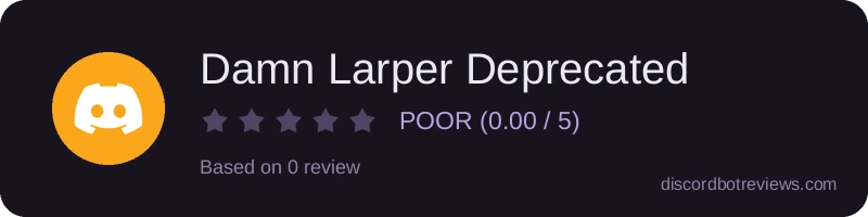 Rating widget preview for Damn Larper Deprecated