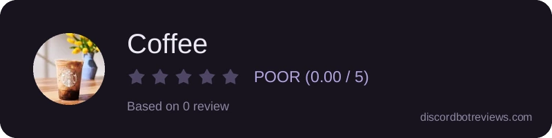 Rating widget preview for Coffee