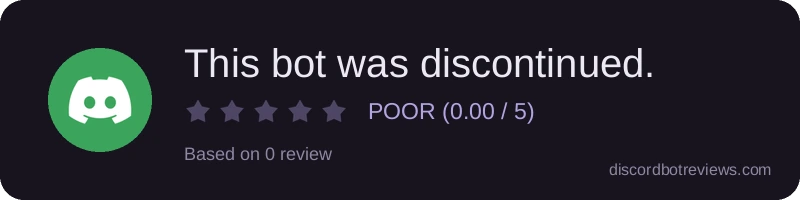 Rating widget preview for This bot was discontinued.