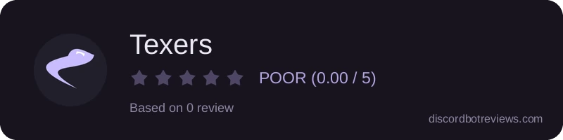 Rating widget preview for Texers