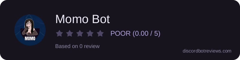 Rating widget preview for Momo Bot