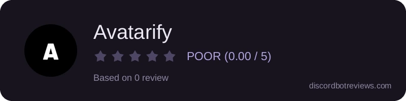 Rating widget preview for Avatarify