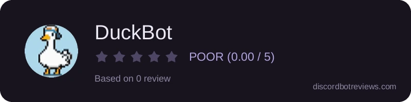 Rating widget preview for DuckBot