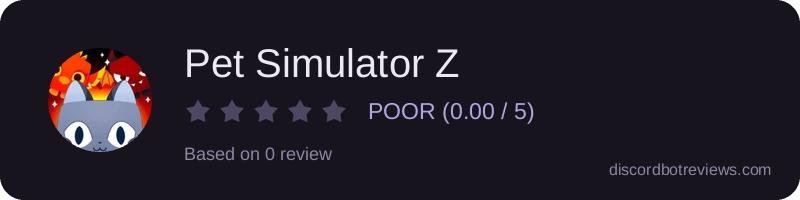 Rating widget preview for Pet Simulator Z