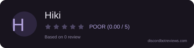 Rating banner for Hiki