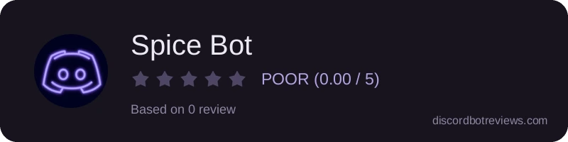 Rating widget preview for Spice Bot