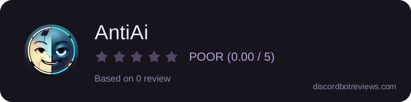Rating widget preview for AntiAi