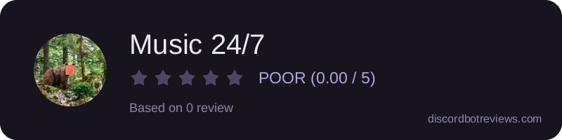 Rating widget preview for Music 24/7