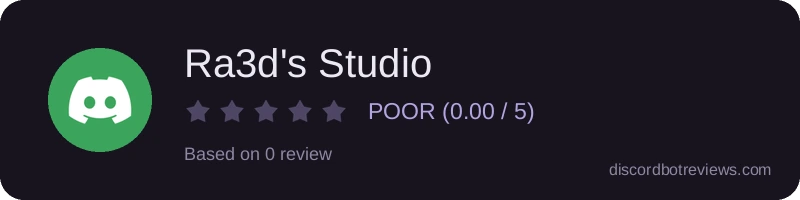 Rating banner for Ra3d's Studio