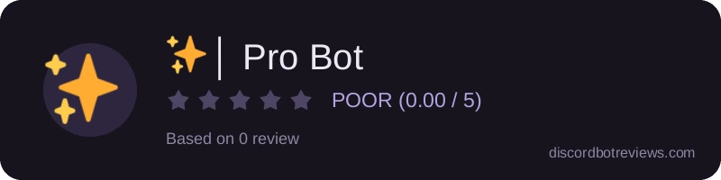 Rating widget preview for ✨│ Pro Bot