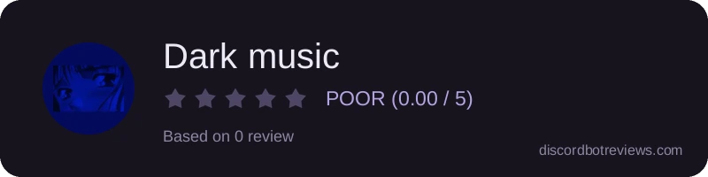 Rating widget preview for Dark music