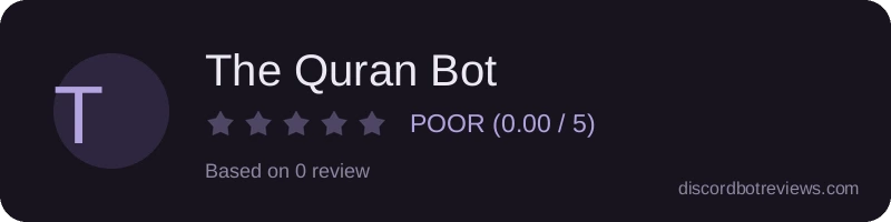 Rating banner for The Quran Bot