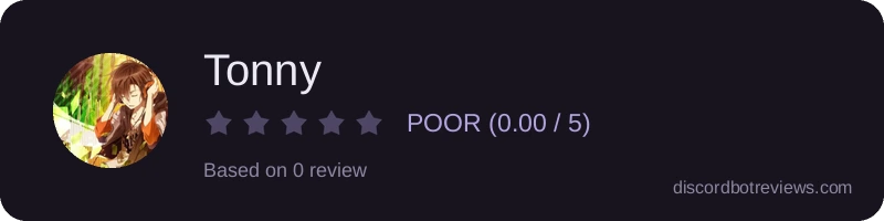 Rating widget preview for Tonny