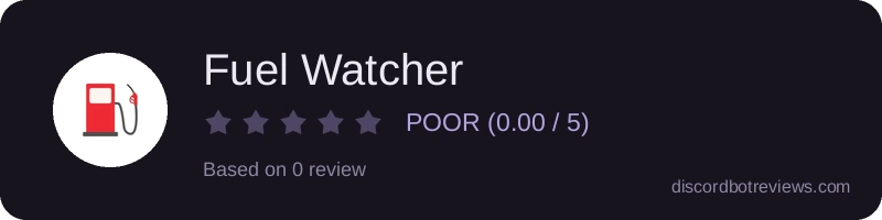 Rating widget preview for Fuel Watcher