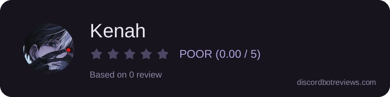 Rating widget preview for Kenah